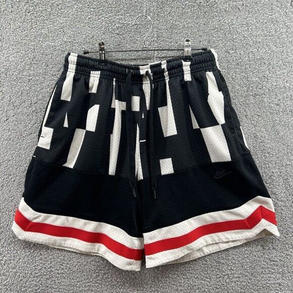 Nike Air Sportswear Mesh Men's Black White Basketball Shorts AR1841-100 Large
